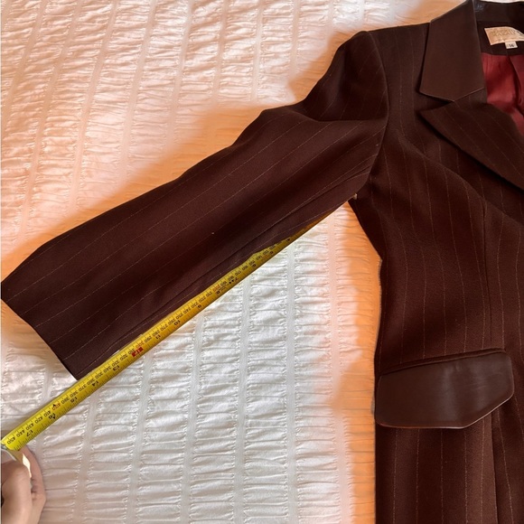 Vintage Alberto Makali Brown Pinstripe Women's Blazer - Picture 6 of 11